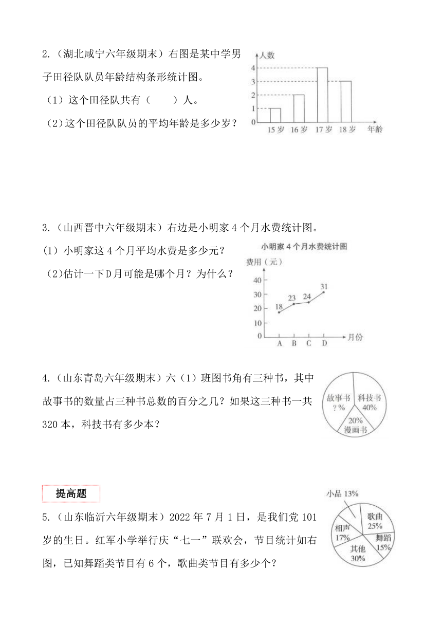 简单的统计问题（1）（讲义）六年级下册小升初数学应用题真题汇编通用版（含解析）