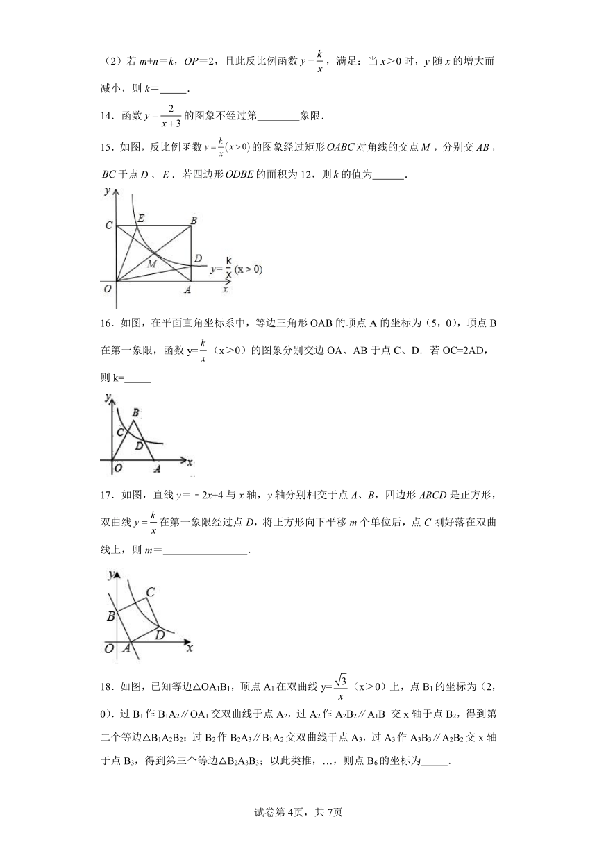 专题26.28《反比例函数》全章复习与巩固 培优篇 专项练习（含解析）2023-2024学年九年级数学下册人教版专项讲练