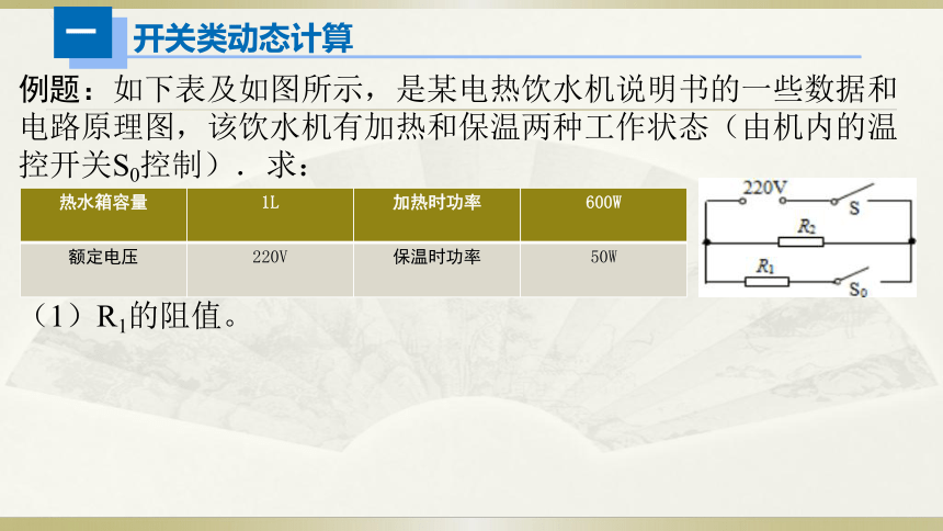 中考一轮复习课件动态计算(共22张PPT)初中物理人教版