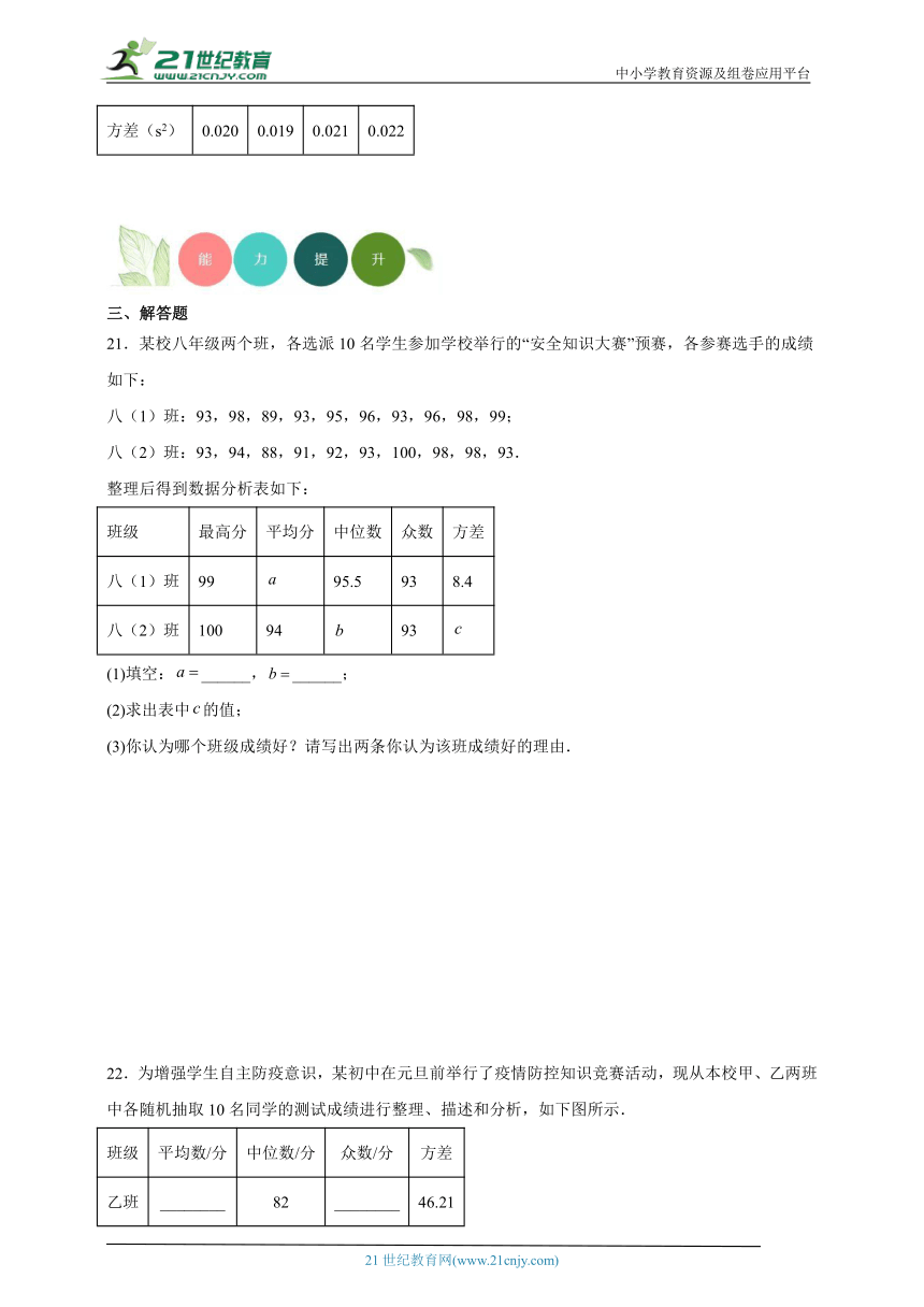 3.4 方差分层练习（含答案）