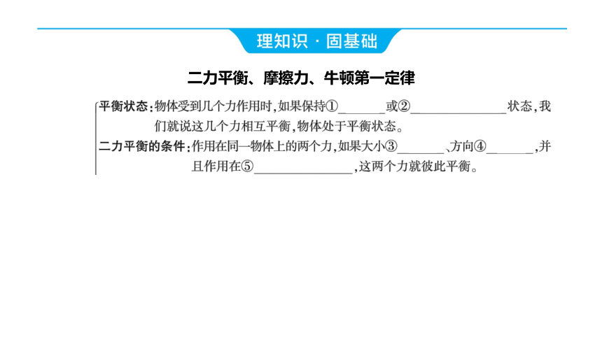 2024河南中考物理一轮复习考点精讲精练第14讲 力、运动和力第2节 二力平衡、摩擦力、牛顿第一定律课件（66张PPT)