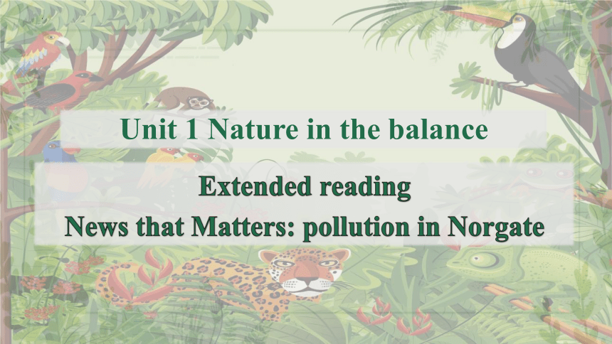 牛津译林版（2020）必修第三册Unit 1 Nature in the balance Extended reading 课件(共11张PPT，内嵌音频)