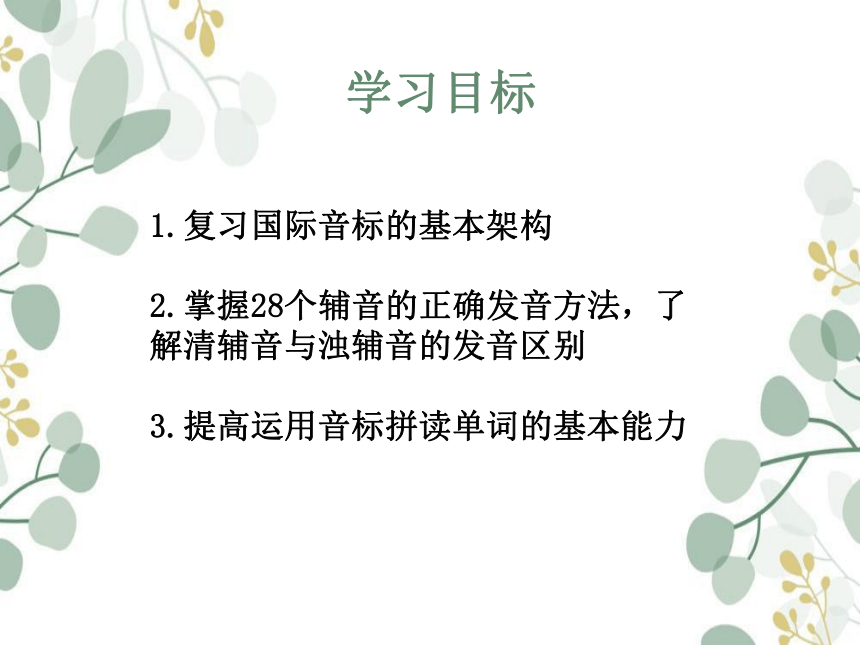 2023初中英语国际音标教学课件（辅音）(共38张PPT)