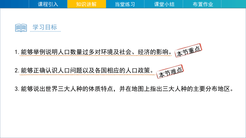 地理人教版 七年级上册 4.1人口与人种(第3课时）课件（共30张PPT，含视频）