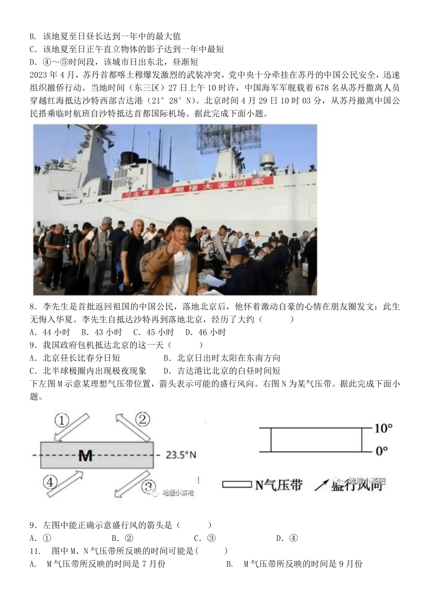 山东省淄博市临淄名校2023-2024学年高二上学期10月月考地理试题（含答案）