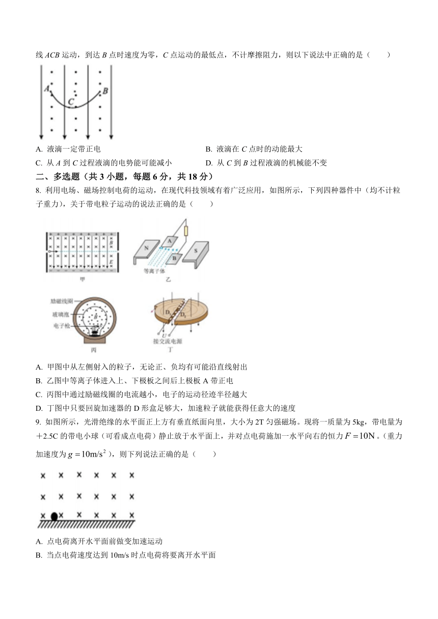 河南省信阳市潢川县2023-2024学年高二上学期第二次月考物理试卷（含答案）