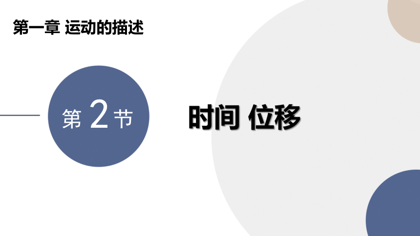 物理人教版（2019）必修第一册1.2时间 位移（共16张ppt）