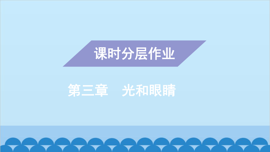 粤沪版物理八年级上册第三章 课题31 眼睛与光学仪器 习题课件(共17张PPT)