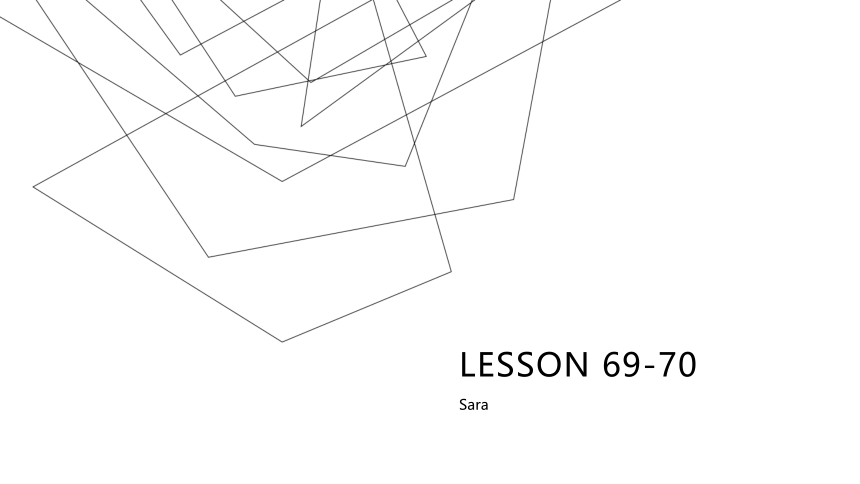 初中新概念英语第一册 上半册Lesson69-70 课件