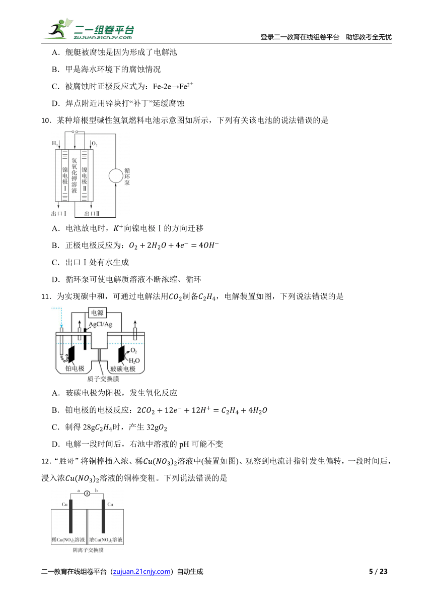 高考化学第一轮复习：电极反应和电池反应方程式