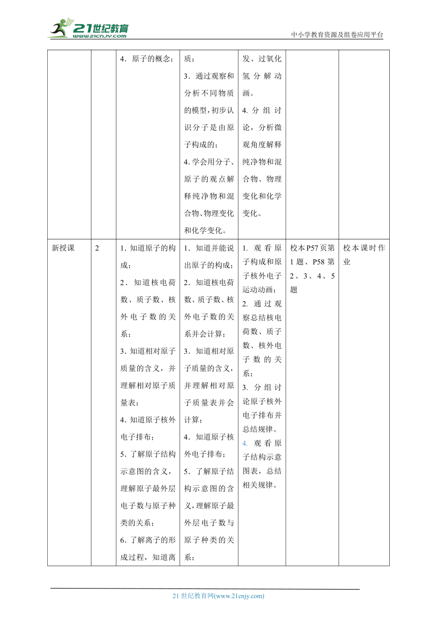 【大单元整体教学设计】人教版初中化学九年级上册 第三单元 物质构成的奥秘 课题2原子的结构