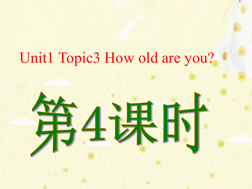Unit1 Topic3 How old are you?第4课时 课件（仁爱科普版七年级上册）