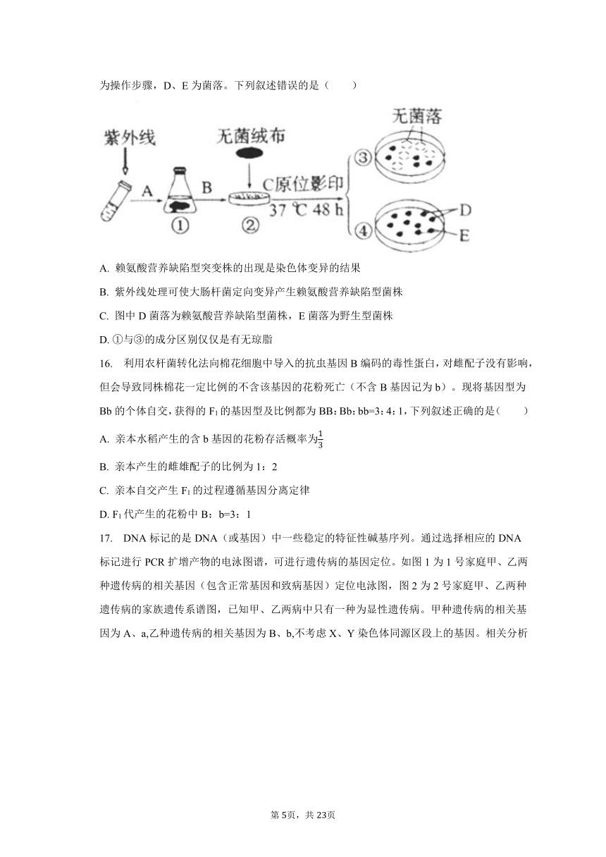 2023-2024学年河北省张家口市新时代NT教育高三（上）开学生物试卷（含解析）