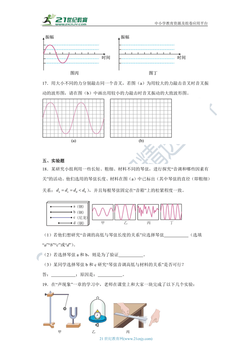 八年级物理上册第二章第2节声音的特性 同步练习题（含答案解析）