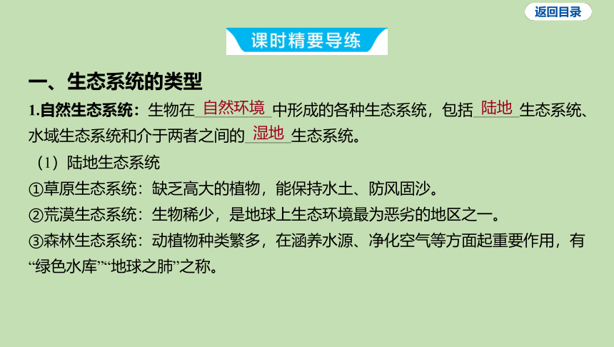 1.2.4 多种多样的生态系统习题课件(共19张PPT)2023-2024学年六年级生物课件鲁科版（五四学制）