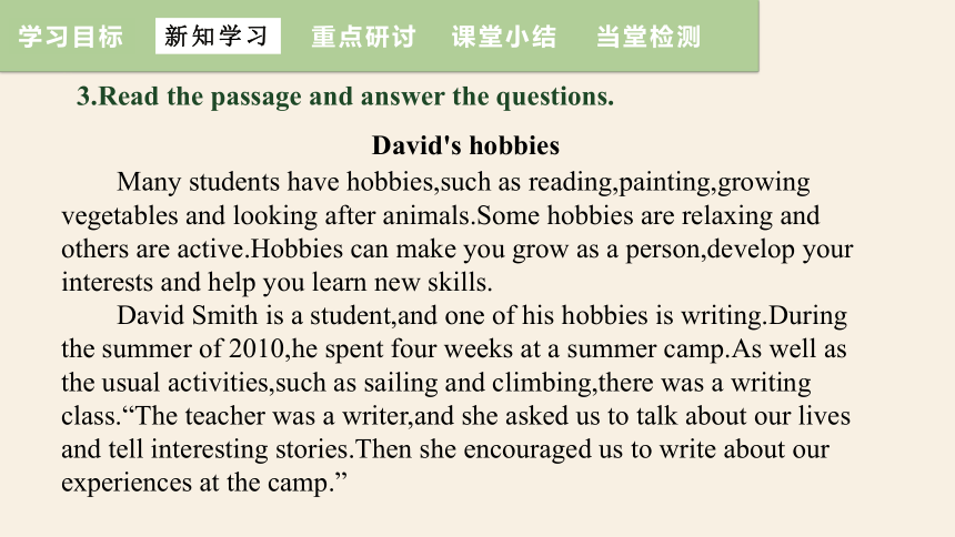 Module 6 Unit 2 Hobbies can make you grow as a person.  课件  (共39张PPT)