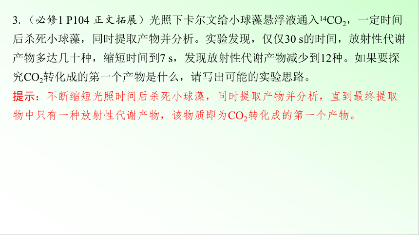 新教材生物一轮复习课件：第3单元 细胞的能量供应和利用 第5讲　光合作用的原理及影响因素(共100张PPT)