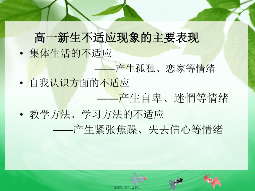 如何适应高中生活班会 课件(共24张PPT)