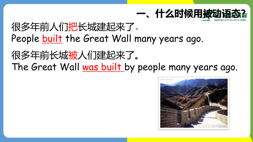 【精彩课堂】 Unit 5 SectionA Grammar focus 被动语态 同步课件（新目标九年级Unit 5 What are the shirts made of）