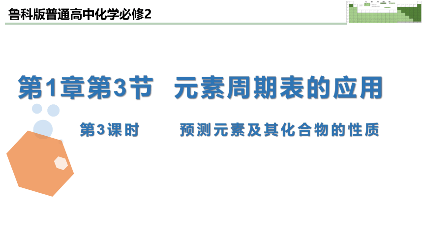 1.3.3元素周期表的应用 课件（共28张PPT）2022-2023学年高一下学期化学鲁科版（2019）必修第二册