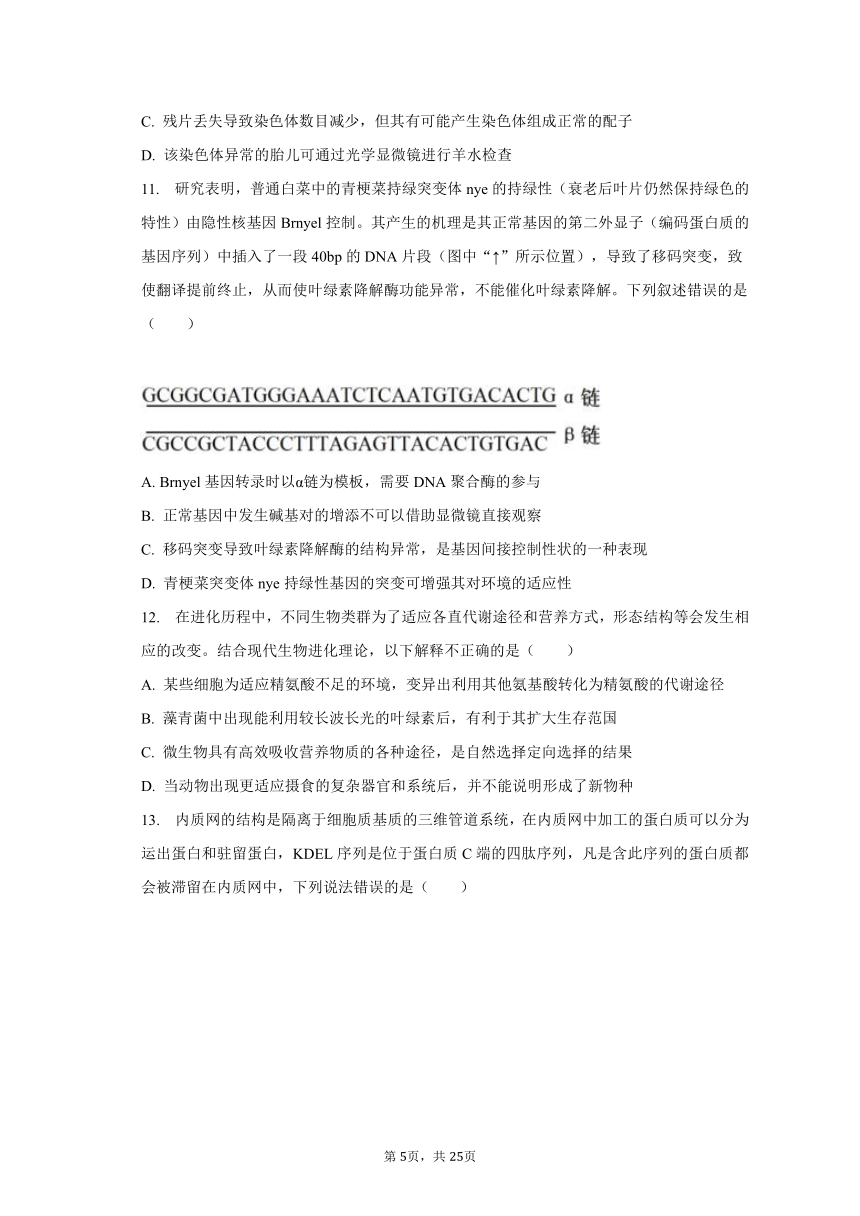 2022-2023学年湖南省湘西州高一（下）期末生物试卷（含解析）