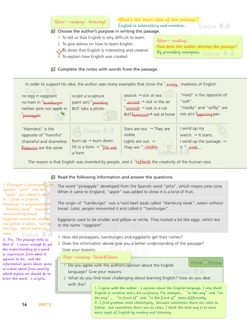 【教材完全解读】新外研版必修一Unit 2 Exploring English课堂笔记（PDF电子书版）