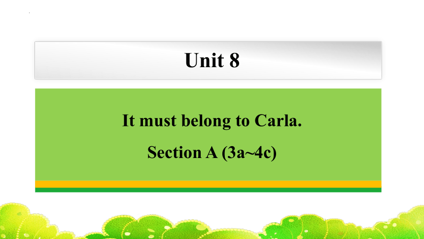 Unit 8 It must belong to Carla. Section A (3a~4c) 课件(共51张PPT)2023-2024学年人教版九年级英语全册