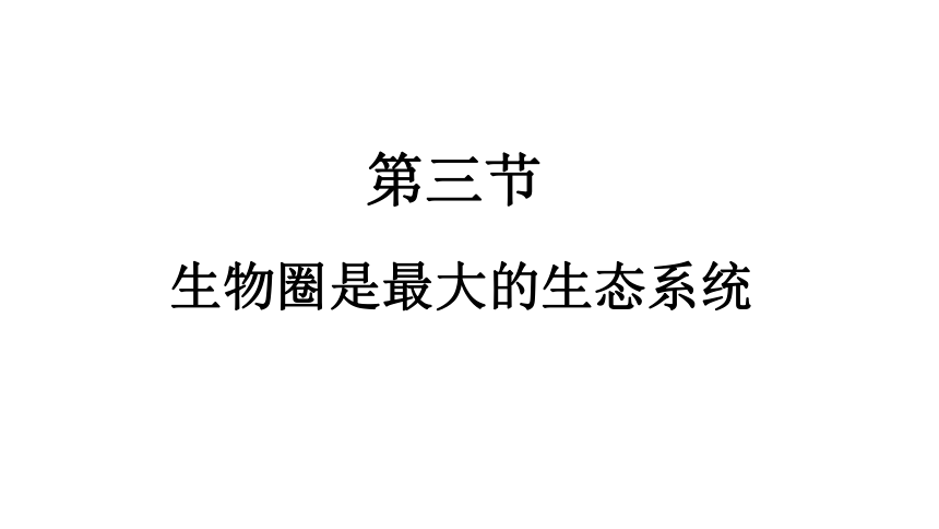 人教版七年级上册1.2.3 生物圈是最大的生态系统 课件