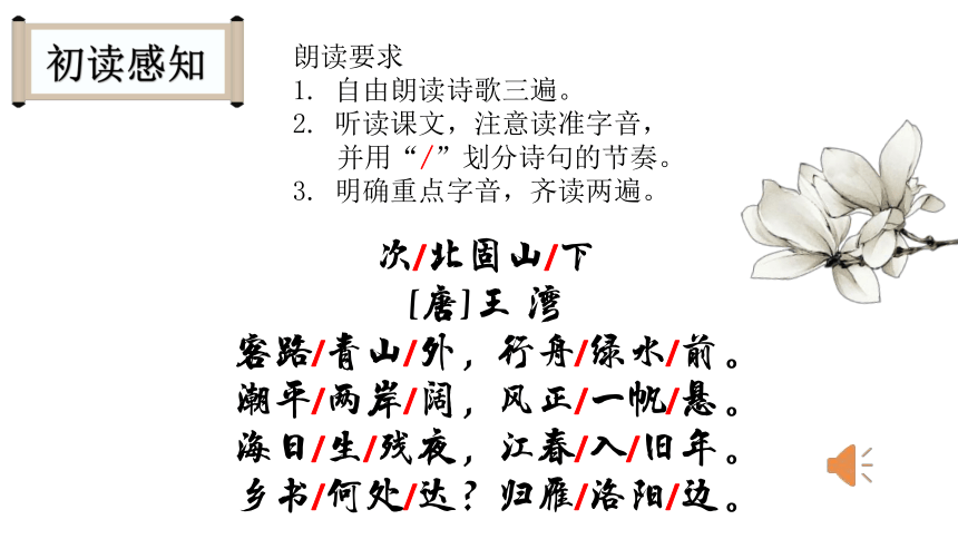 4 古代诗歌四首《次北固山下》课件(共13张PPT)