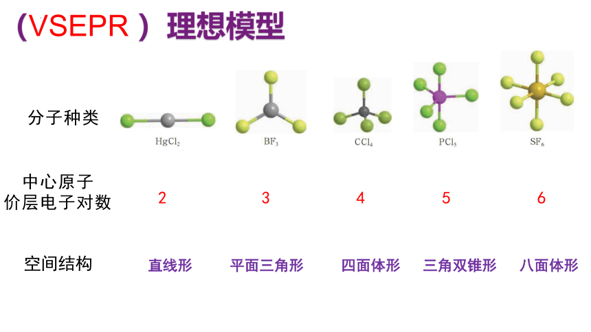 化学人教版（2019）选择性必修2 2.2分子的空间结构   共3课时（共35张ppt）