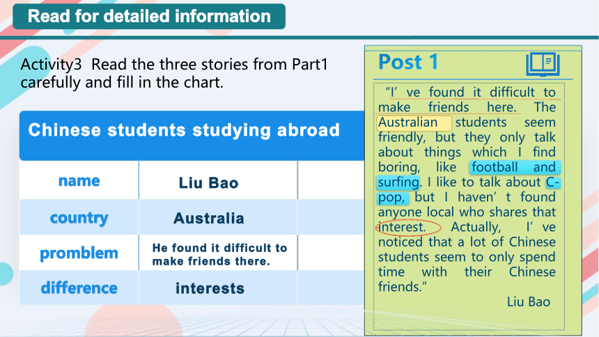 北师大版（2019）必修第三册Unit 9 Learning Reading Club 1 Studying Abroad 课件(共15张PPT)