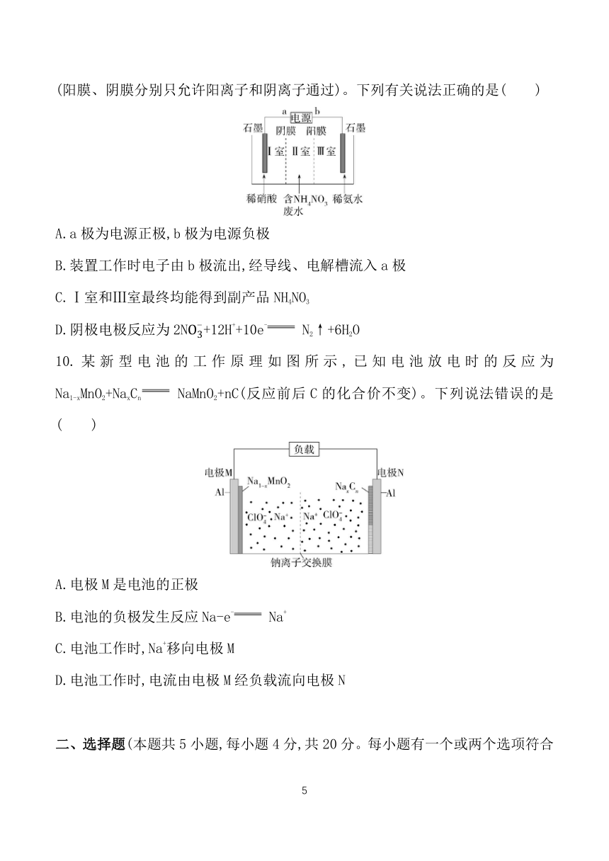 2024鲁科版新教材高中化学选择性必修1同步练习--第1章　化学反应与能量转化（含解析）