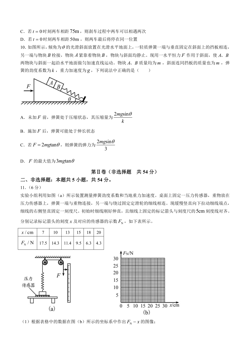 辽宁省沈阳市2023-2024学年高一上学期1月期末教学质量监测物理试题（含答案）