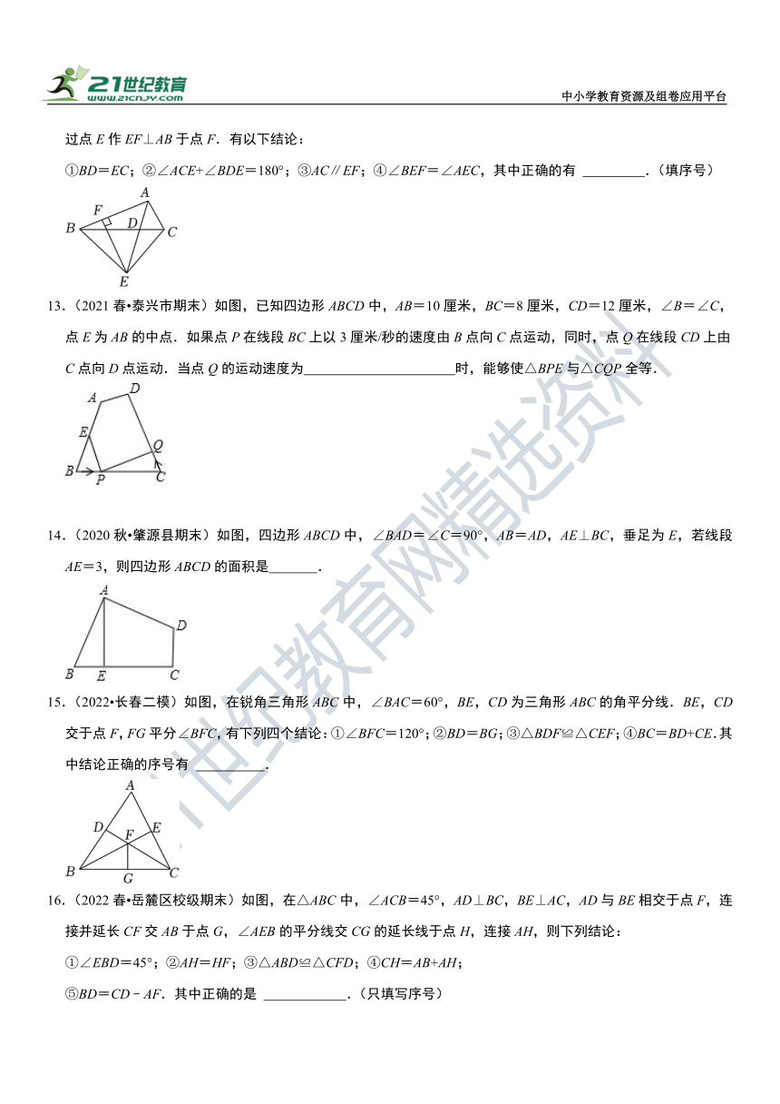 第一章 全等三角形单元检测卷（含解析）