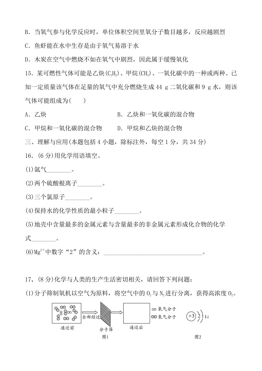 鲁教版八年级初中化学 期末综合测试卷(含答案)