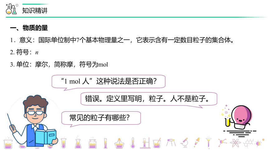 高中化学人教版必修第一册第15讲 物质的量的单位——摩尔（PPT课件）(共31张PPT)