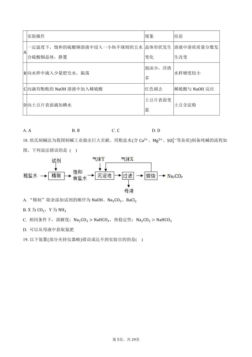 2023年山东省青岛市局属高中自主招生化学试卷（含解析）