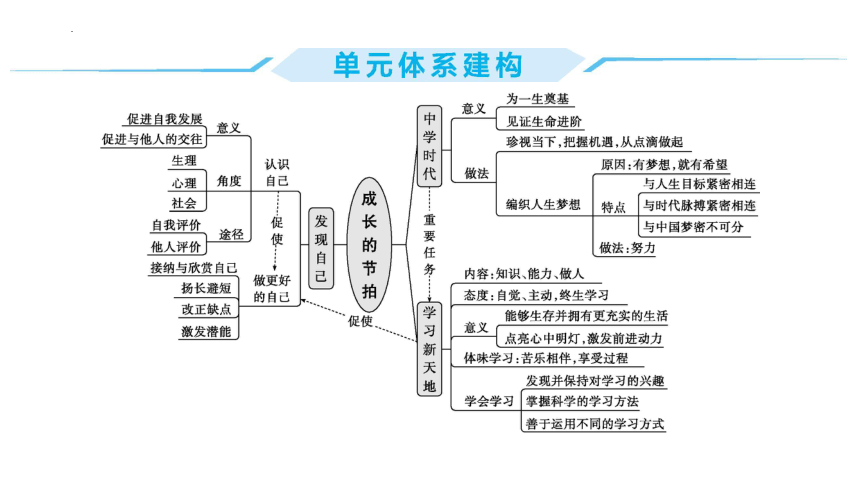 第一单元 成长的节拍复习课件(共23张PPT) 统编版道德与法治七年级上册