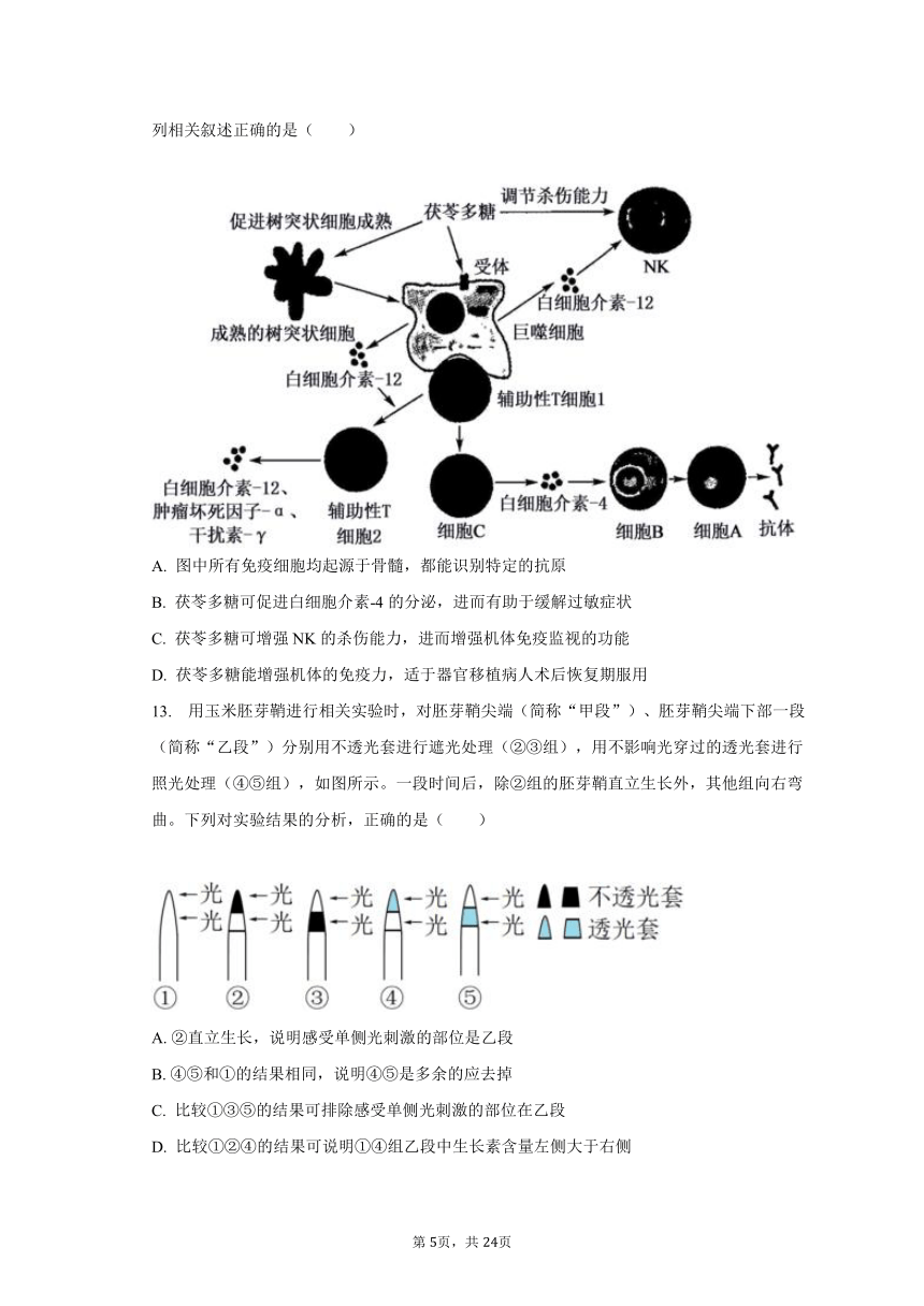 2023-2024学年湖北省部分学校高三（上）开学生物试卷（8月份）（含解析）