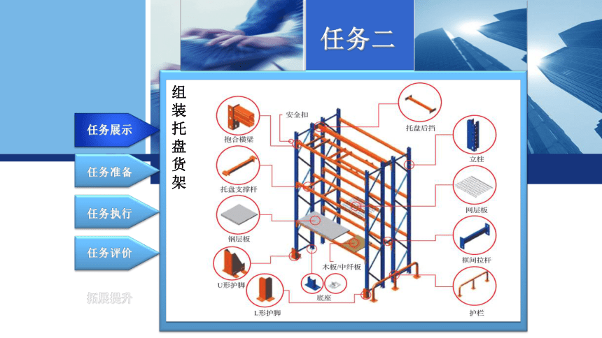 1.2货架组装 课件(共19张PPT)-《物流设备应用》同步教学（电子工业版）