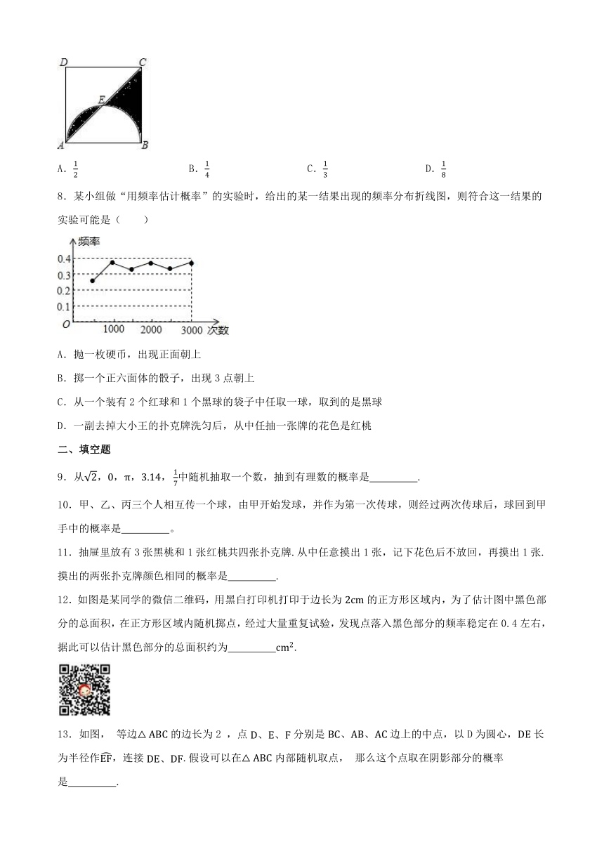 2024年中考数学一轮复习练习题：概率 （含答案）