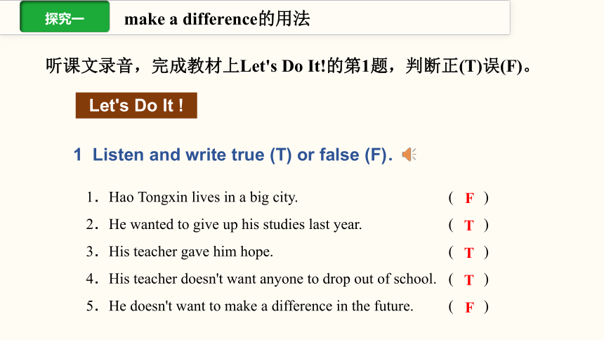 Unit 3 Lesson 15 Making a Difference 课件(共21张PPT) 2023-2024学年冀教版英语七年级下册