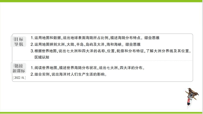 【掌控课堂-同步作业】人教版地理七(上)第二章 陆地和海洋 第一节 大洲和大洋 (课件版)