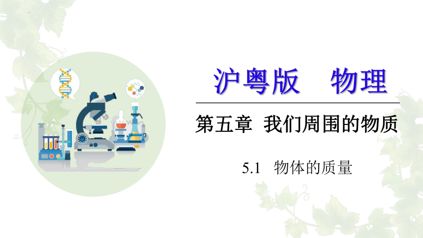 5.1+物体的质量 课件(共26张PPT) 沪粤版物理八年级上册