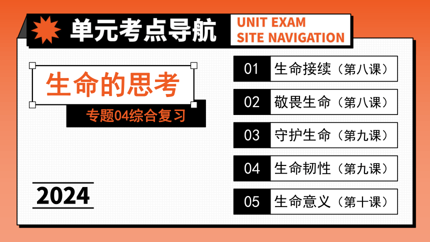 专题04《生命的思考》全国版道法2024年中考一轮复习课件【课件研究所】