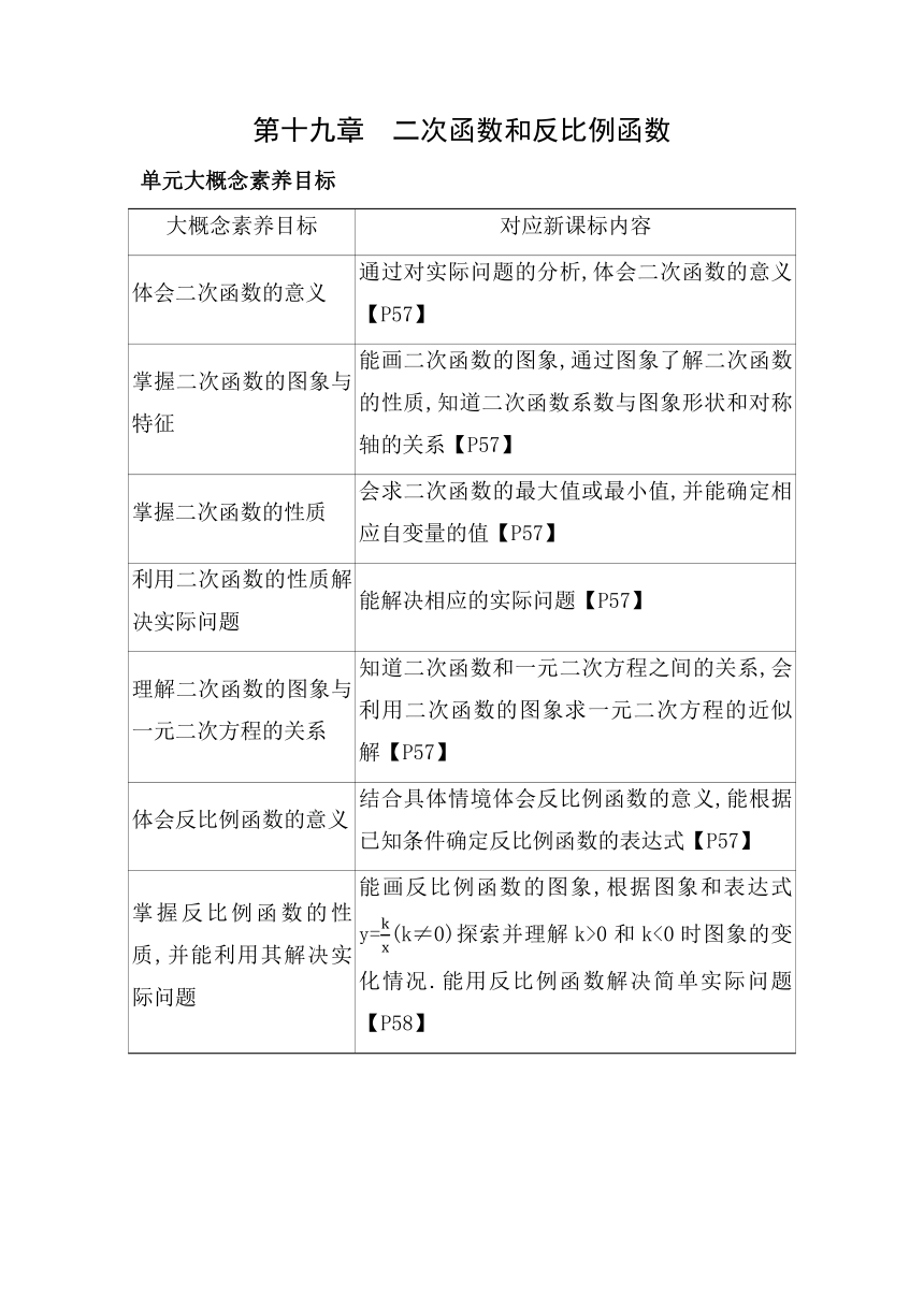 北京课改版数学九年级上册19.1二次函数 素养提升练（含解析）