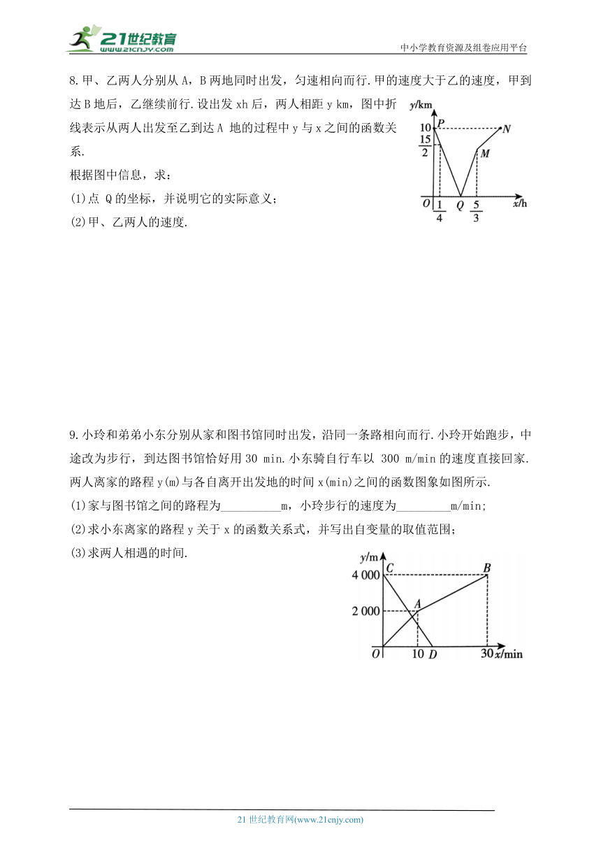 第六章  一次函数  培优专题2  一次函数的实际应用的常见类型  同步培优（含解析）