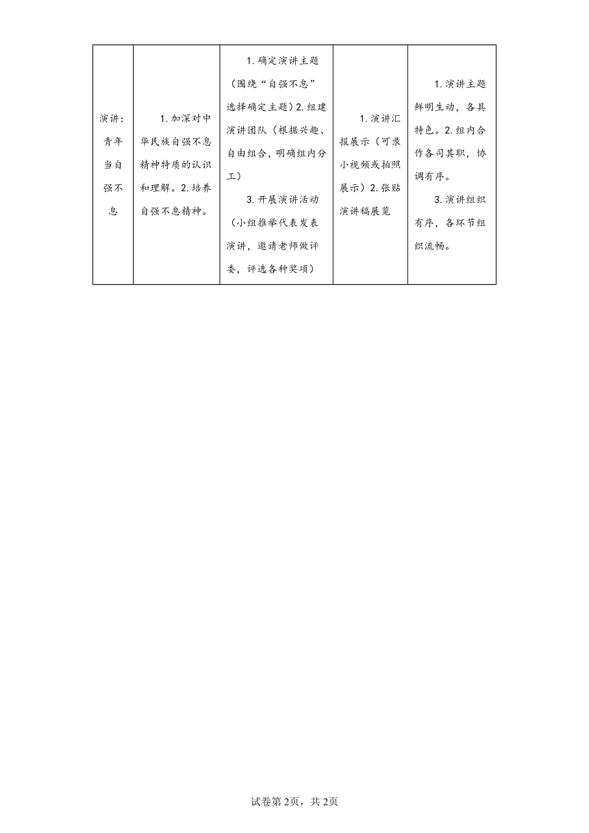 初中语文九年级上册第二单元作业4综合实践（含解析）