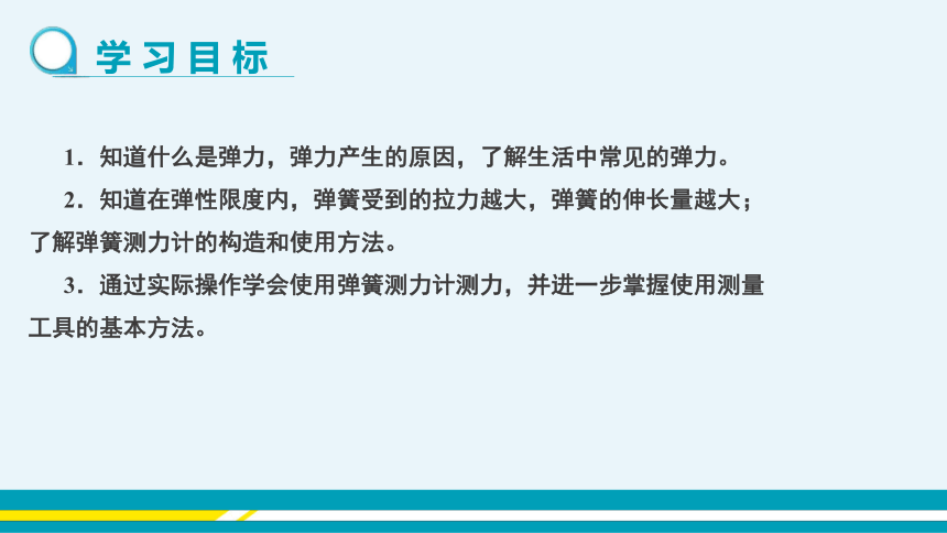 【轻松备课】沪科版物理八年级上 第六章第三节 弹力与弹簧测力计 教学课件