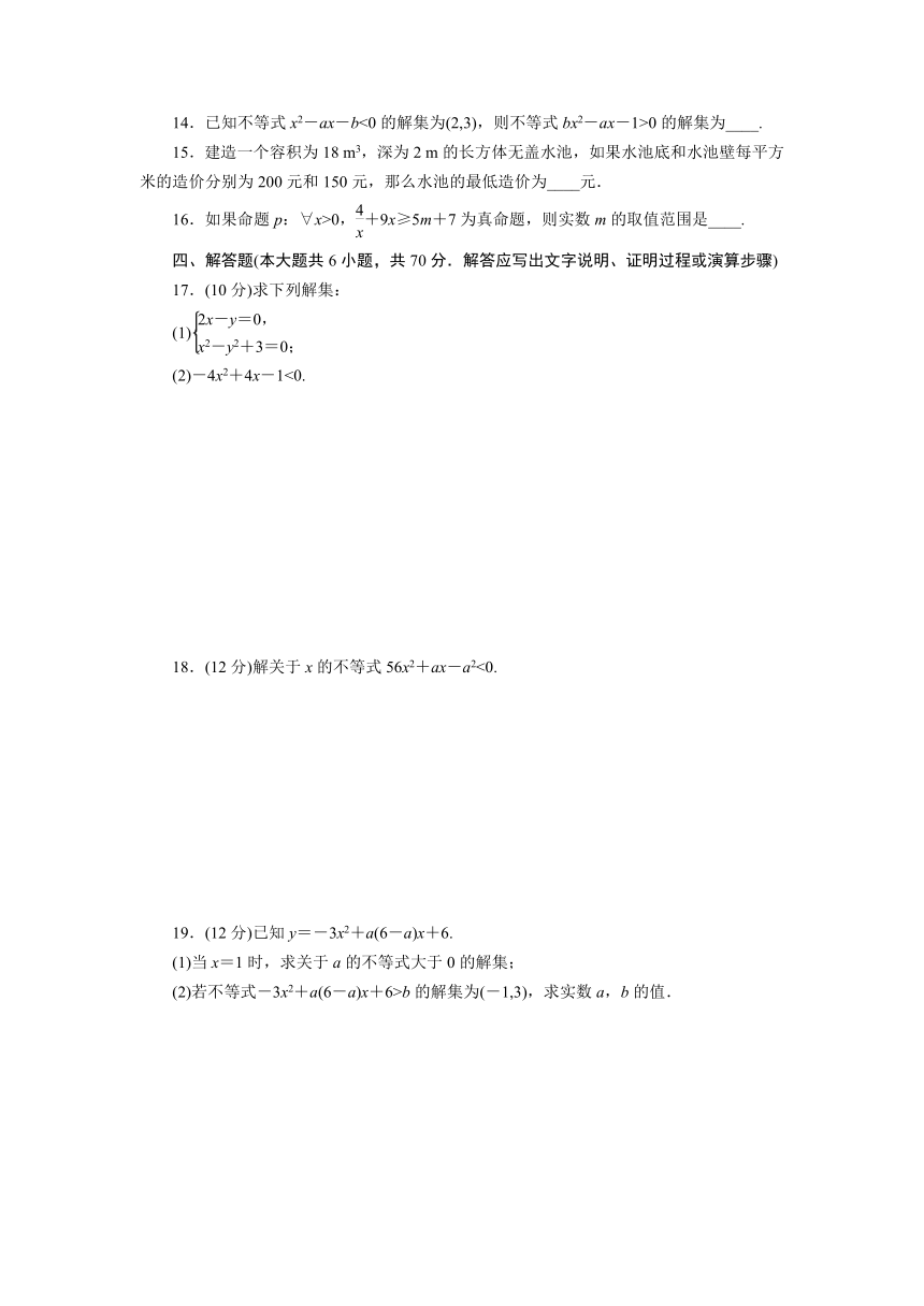 素养等级测评2-【新教材】人教B版（2019）高中数学必修第一册练习（Word含解析